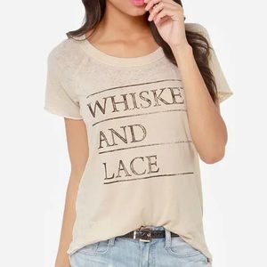 Chaser: Whiskey and Lace Distressed Tee